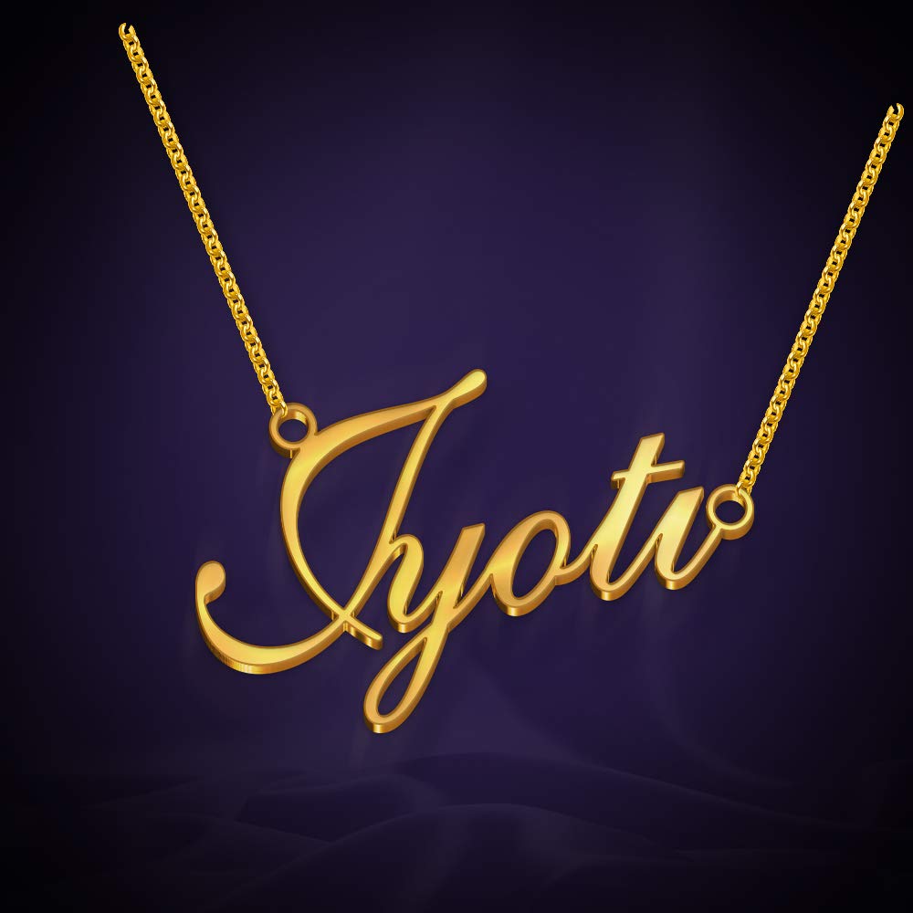 Dreamraxjyoti Cursive Gold And Silver Name Pendant Necklace Best