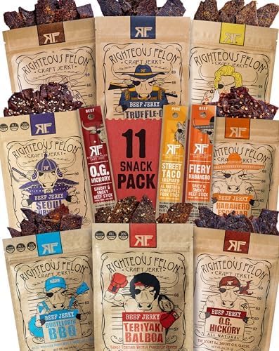 Righteous Felon Beef Jerky & Meat Sticks Variety Pack