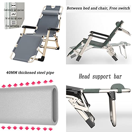 Chaise longue pliante extérieure avec dossier réglable et coussin - 7