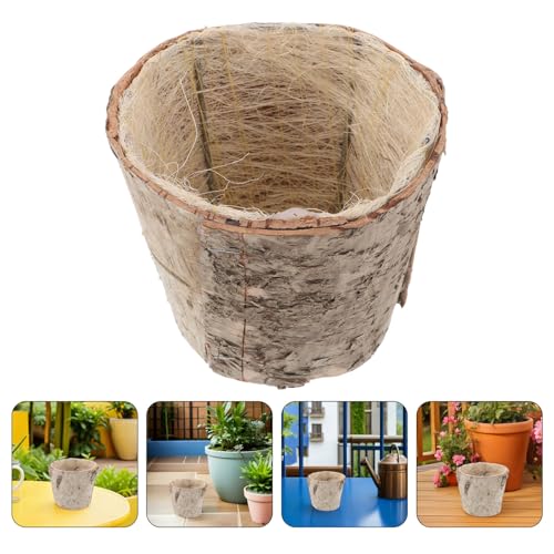 Pots de fleurs ronds en bois pour décoration extérieure