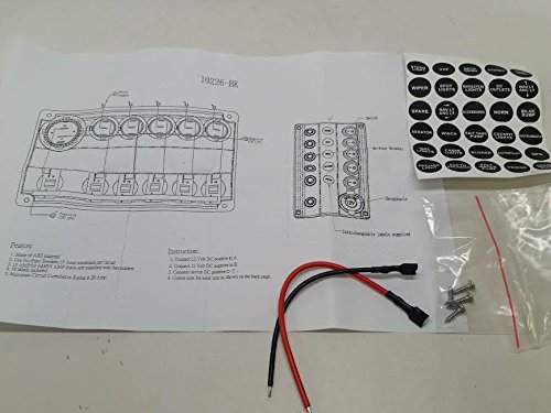 Pactrade Marine Black Switch Panel with USB Charger LED Indicator 7 X 3 3/4"