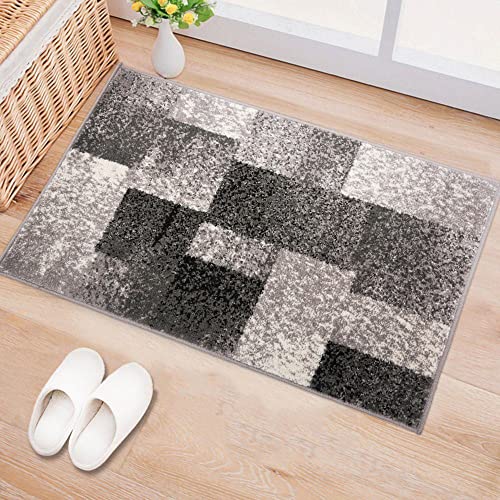 Tapete moderno Rectangular 2 x 3 pies color gris miniatura 2