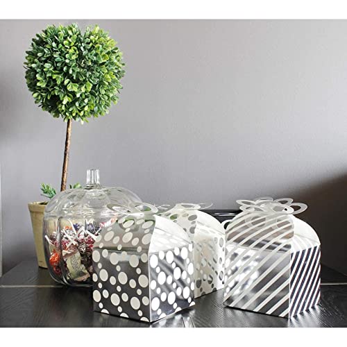 Paper Gift Boxes For Party Favors, Silver Foil (3.7 X 3.2 In, 36-Pack) #TOP1