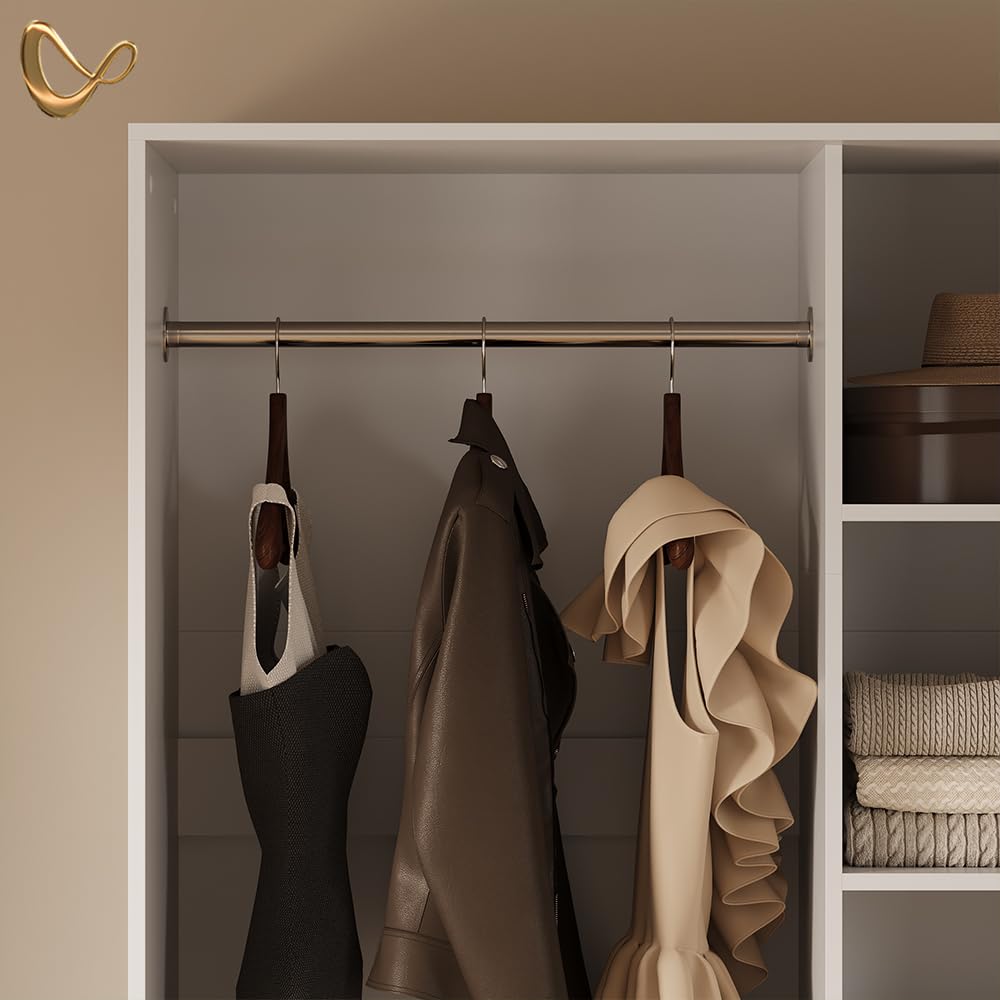 Livinity Armoire à vêtements Trento, Blanc, Lot de 2