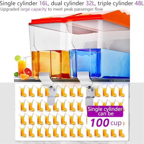 Dispensador de bebidas comercial de acero inoxidable, función de refrigeración y calefacción 2 en 1, ideal para uso en casa, restaurante, bar, fiesta