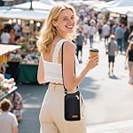 RONSIN Women Crossbody Bag Nylon Cell Phone Purses Wallet Travel Pouch Shoulder Strap with Anti Theft Locking Zipper - Image 2