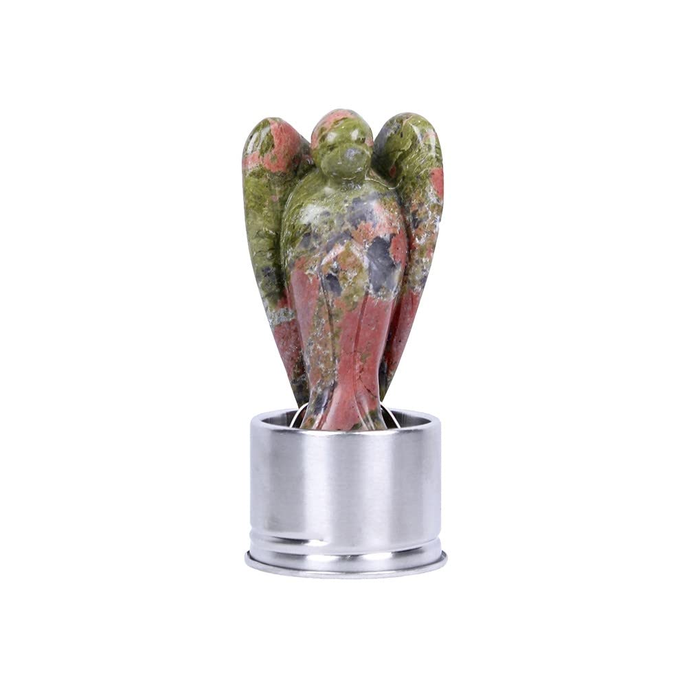 Ange en cristal de quartz unakite Youther de 3 pouces, une idée cadeau unique en pierre naturelle