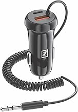 ONE 7 3in1 Bluetooth Receiver | Dual Port car Charger,Audio Receiver/Hands-Free Car Kit | Portable 3.5mm Bluetooth Aux Adapter Wireless Music Streaming for Home, Car Audio System - ON BR-07