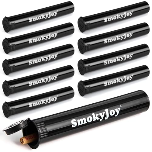 Smell Proof Cigarette Holder Case Single Holder Pre Roll Case Rolled King Size Cone Storage Box Container Black 10 Pack