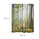 Relaxdays Duschvorhang Wald Landschaft, Naturmotiv, Polyester, waschbar, Anti-Schimmel, Badewannenvorhang 180x180, grün