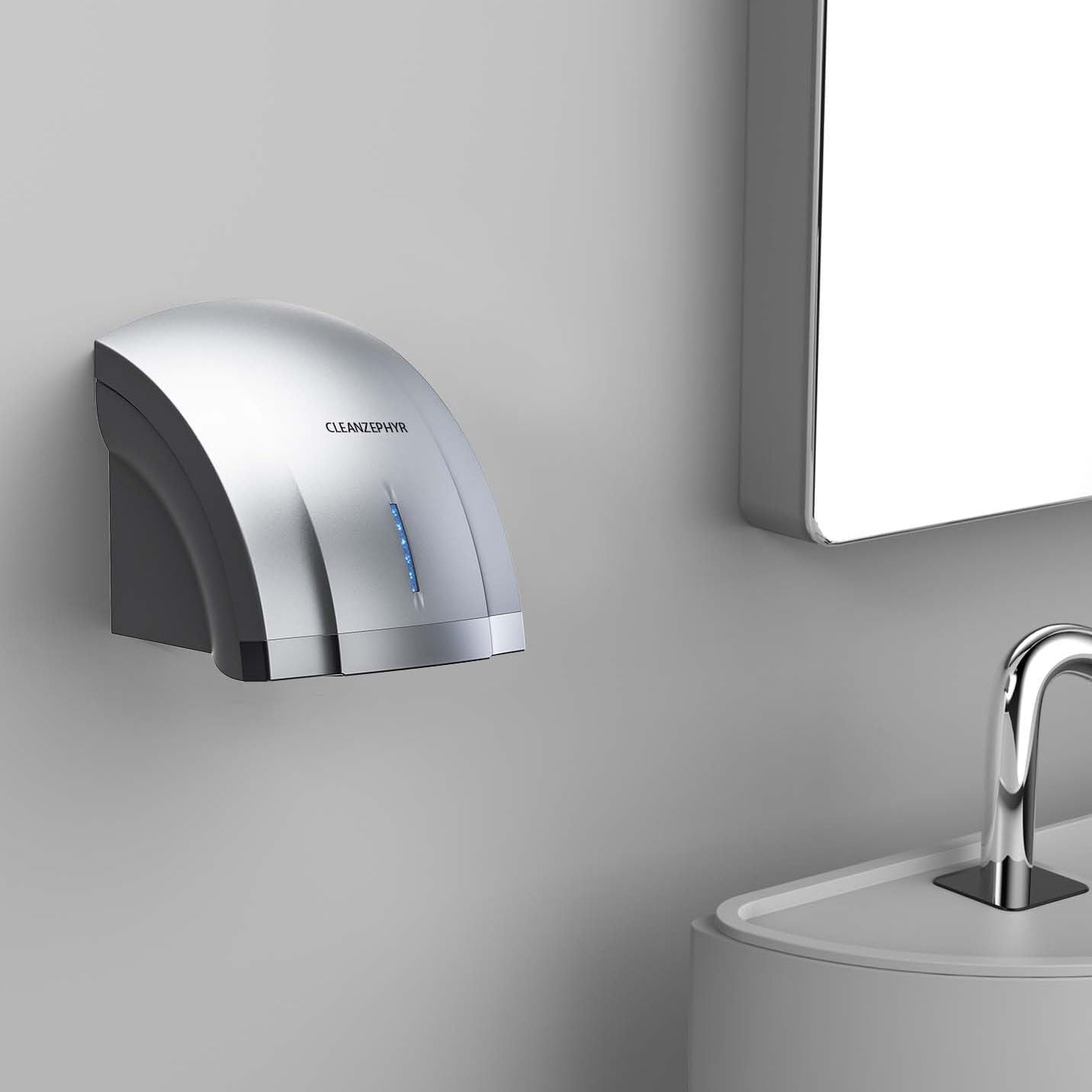 Hand Dryer bathrooms Commercial Silver