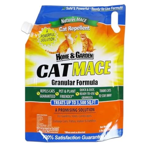 Nature's Mace Cat MACE 6lb. Granular Cat Repellent Outdoor to Keep Cats Away, Outdoor Cat Repellent for Yard, Garden, & Plants. No-Dig Cat Repellent and Training Tool, Cat Repellent for Outdoor Cover