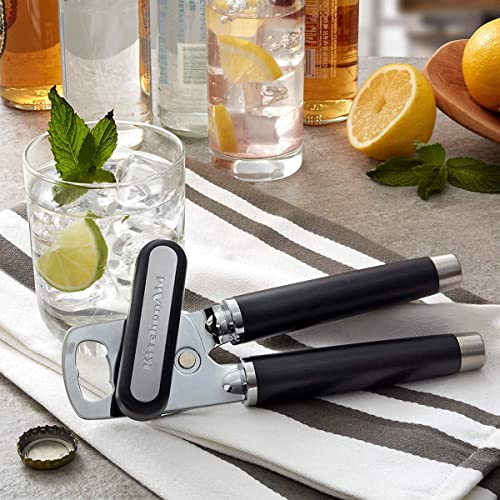 Abridor de Latas e Garrafas com Cabo em ABS Preto KitchenAid