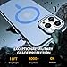 Telaso Magnetic for iPhone 13 Pro Max Case, iPhone 13 Pro Max Phone Case Compatible with Magsafe Translucent Matte Back Soft TPU Bumper Protective Contrasting Colors iPhone 13 Pro Max Case, Blue/Black