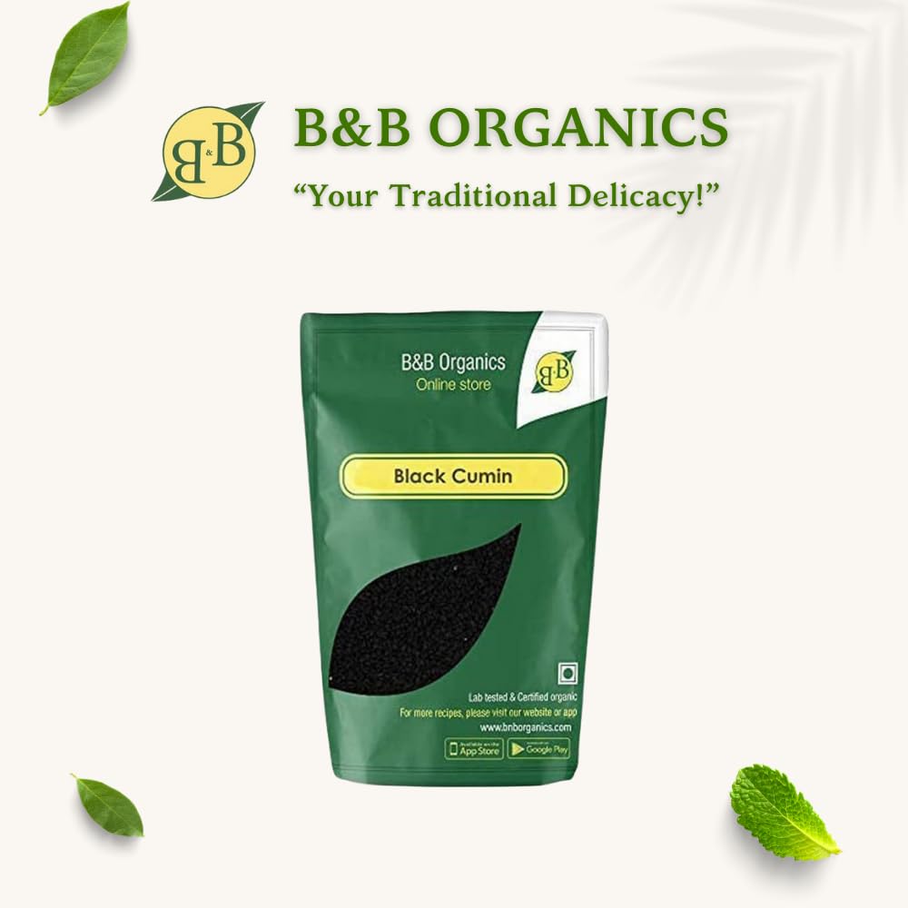B&B Organics Black Cumin (250g)/Traditional Spice/Kala Jeera/Karunjeeragam/Pure Kalonji