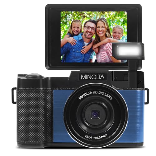 Image of Minolta Mnd30 30 Mp / 2.7K Ultra Hd Digital Camera (Blue) - 32 Gb G