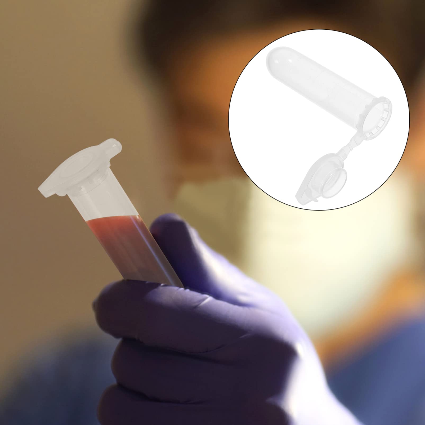 Hemobllo Tubes à Centrifuger 2ml en Polypropylène Blanc avec Bouchon Intégré, Fond Rond et Graduation Précise, Pack de 500 pour Fournitures de Laboratoire