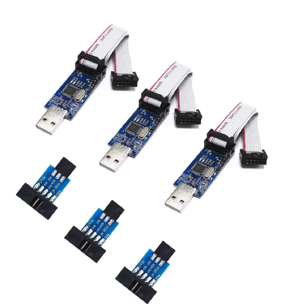 SP-COW 51 AVR USB ISP ASP Microcontroller Programmer Downloader with Cable + 10Pin to 6Pin (3pcs)
