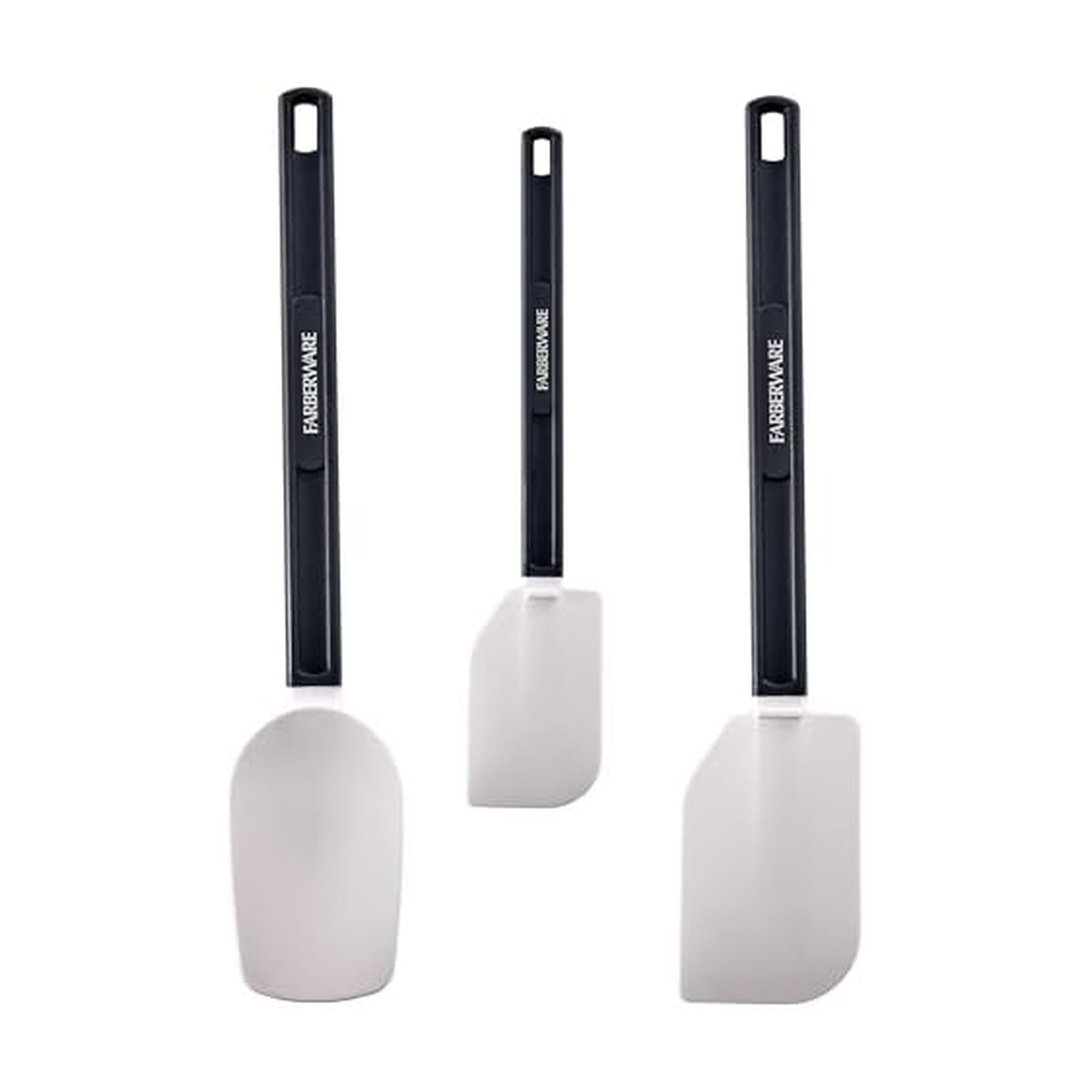FARBERWARE Pro Set di 3 spatole in silicone, 13,5 e 25,4 cm, strumenti da cucina certificati NSF