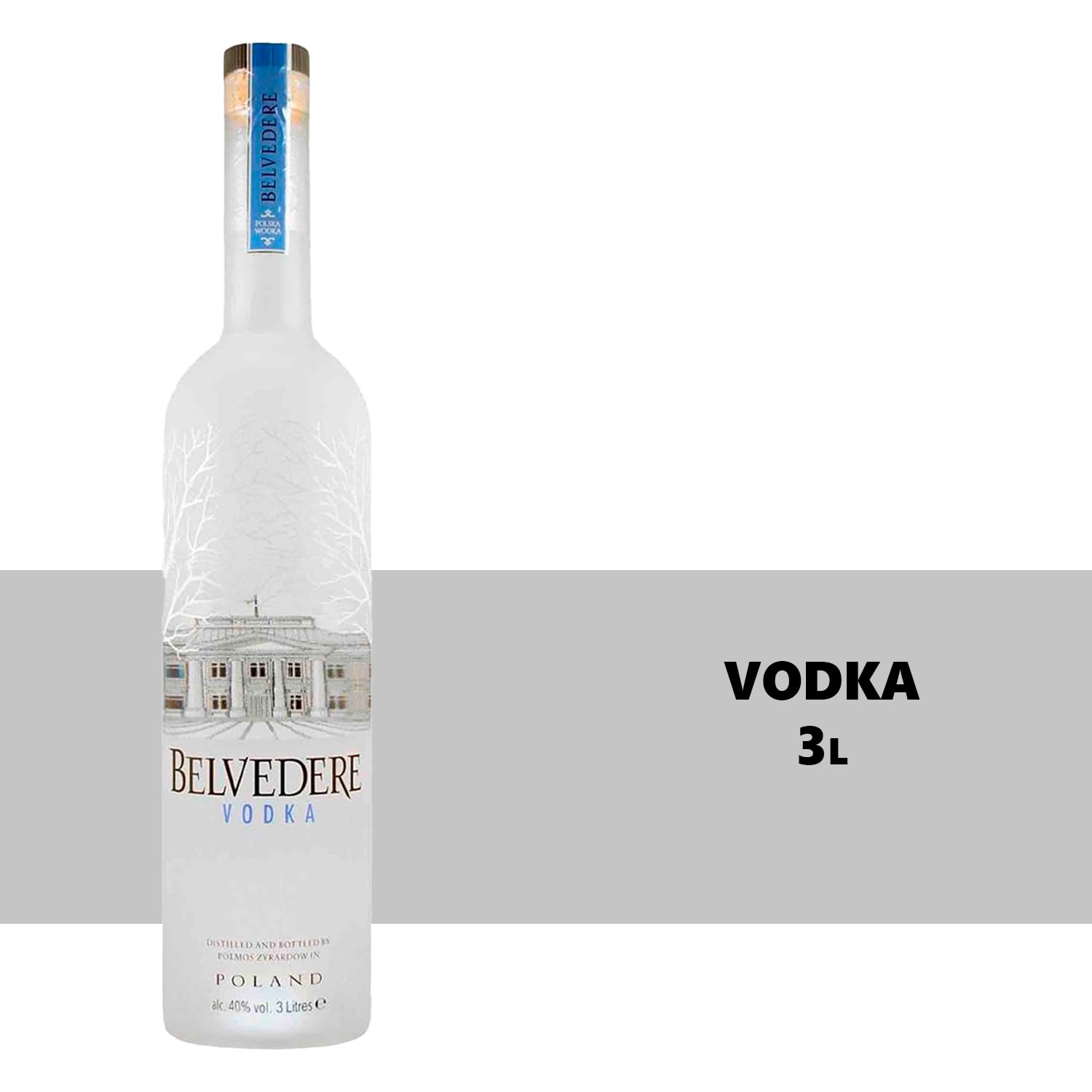 Belvedere Wodka Pure mit LED-Beleuchtung, whisky (1 x 3 l)