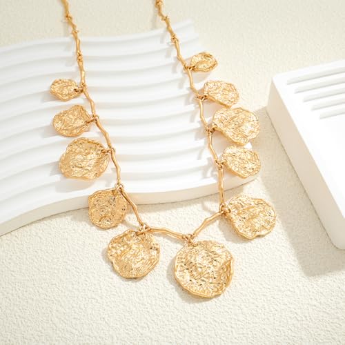 CLASSYZINT Gold Heart Necklace for Women Sun Coin Puff Heart Pendant Necklace Summer Necklace Jewelry Gifts4