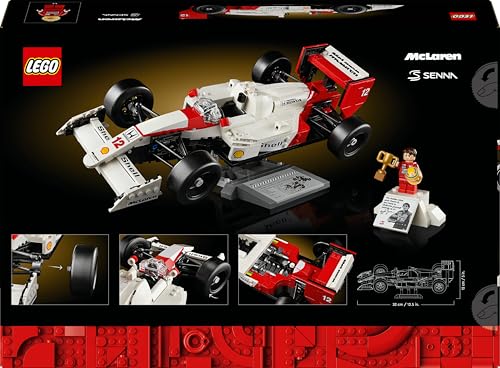 Icons McLaren MP4/4 e Ayrton Senna, Modellino da Costruire di Auto da Corsa con Minifigure, Replica Iconica Monoposto F1, Hobby Creativo per Adulti, Regalo per Lui, Lei, Marito o Moglie 10330 - Lego - Immagine 9