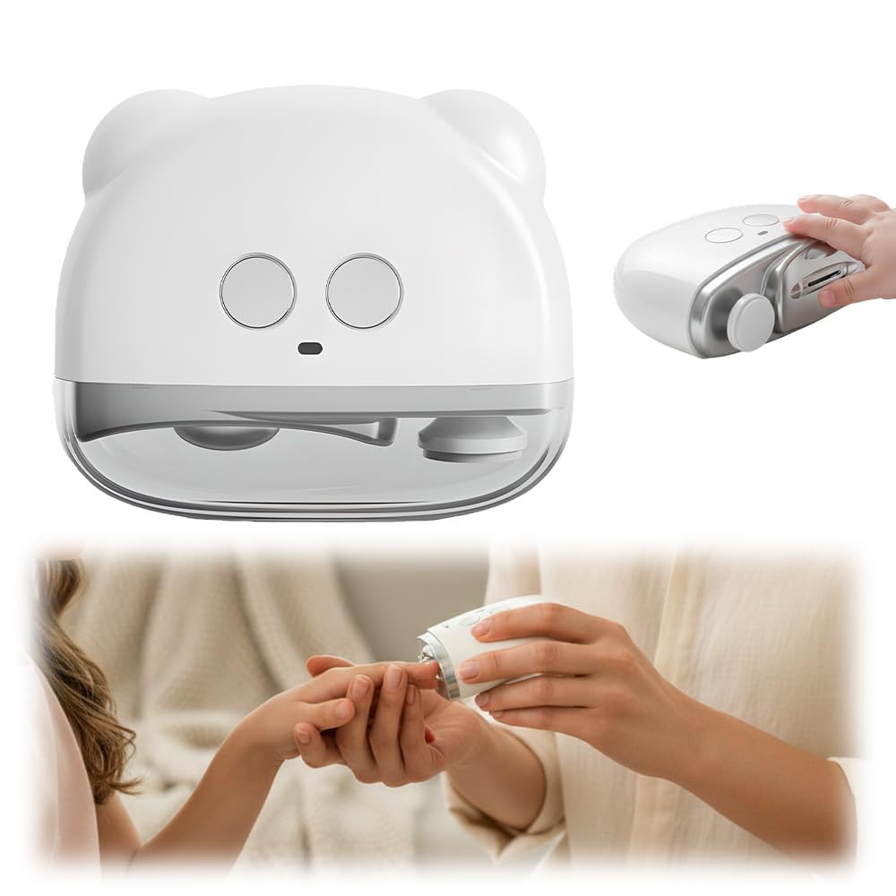 2-in-1 Easy Clip Electric Nail Clippers 2026 Upgraded Electric Trim Nail Clippers with LED Light Electric Nail File