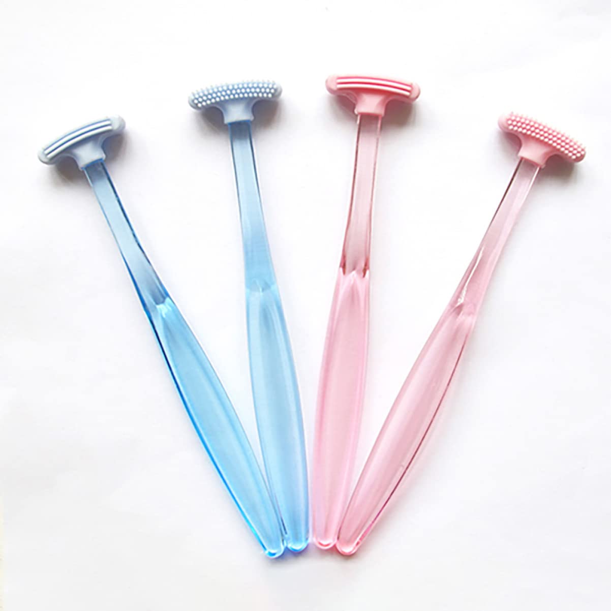 GOOHOCHY 3Pcs Scraper Portable for Oral Tool Lightweight Design Blue for Home and Travel Use
