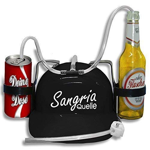 Trinkhelm Spaßhelm mit Print - Sangria Quelle - 51636 Farbe schwarz