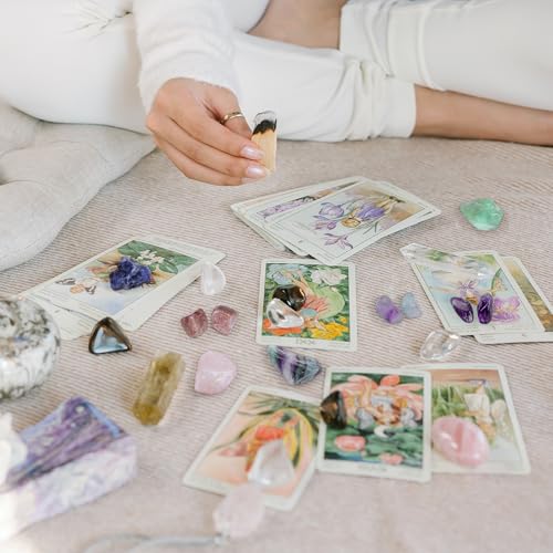 GEHECRST Assorted Healing Crystals Gemstone Box Tumbled Natural Rock Quartz Crystal Stones Chip Bulk for Wicca Reiki Chakra Healing Meditation Home Decor DIY Project Spiritual Crystal Gift Christmas