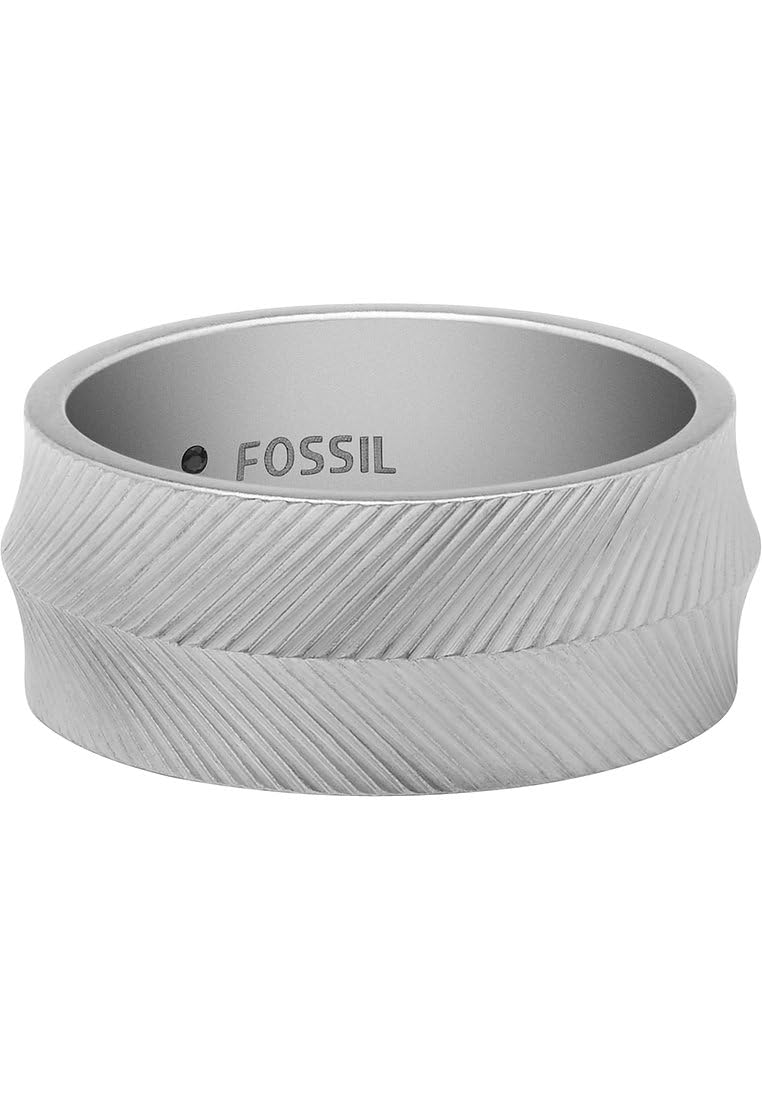 Fossil męskie pierścionki ze stali szlachetnej