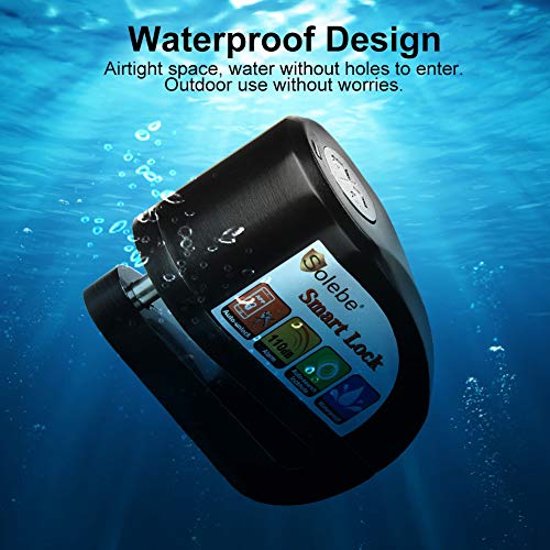 image for Sonew Disc Brake Lock, Motorcycle Bike Alarm Disc Lock, Smart APP Keyl