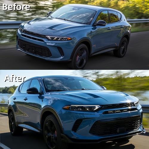 Front Bumper Lip Spoiler for Dodge Hornet GT R/T 2023 2024 2025 2026 V2 Style ABS Front Lip Splitter 3Pcs Body Kit Car Exterior Accessories (Glossy Black) - Image 4