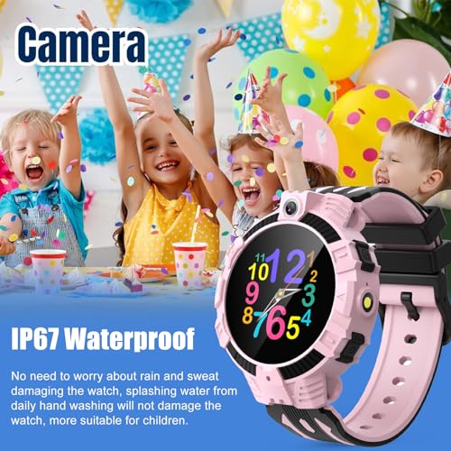 Relógio Inteligente Infantil para Crianças, Relógio Infantil Com Tela Sensível Ao Toque IPS HD de 1,