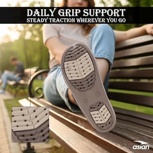 Image of ASIAN Femina-18 Women's Slippers with Elegant Double-Buckle Design, Soft Cushioned Footbed, Chunky Anti-Slip Sole, Lightweight Build, Perfect for Daily Use, Travel and Stylish Comfort