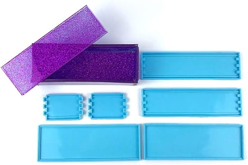 Miniatura 2 de appuivbt Caja de almacenamiento de dominó grande molde de resina soporte de caja de almacenamiento de joyas molde de silicona para hacer