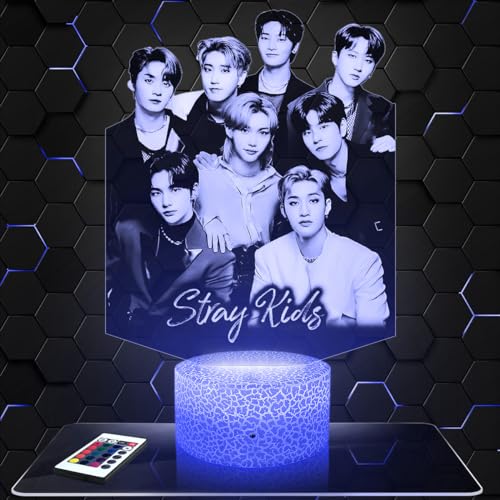 Lampephoto.fr - Lampe 3D Stray K Deco Chambre Fille, Lampe 3D Stray K, Objet K-Pop Corée, Pop Coréene, Idée Cadeau Décoration LED Veilleuse, Deco Bureau,...
