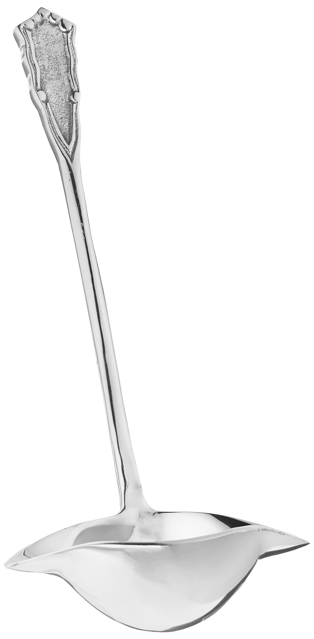KINDWER Victorian Handle Serving Ladle, 15-Inch, Silver