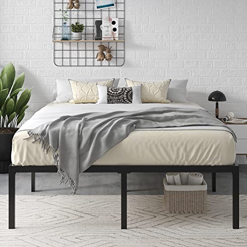 Ikalido Full Size Metal Platform Bed Frame, Heavy Duty Metal Slats Support With Large Storage Space And Reserved Holes For Diy Headboard, No Box Spring Needed/Easy Assembly/Noise-Free/Non-Slip #TOP1
