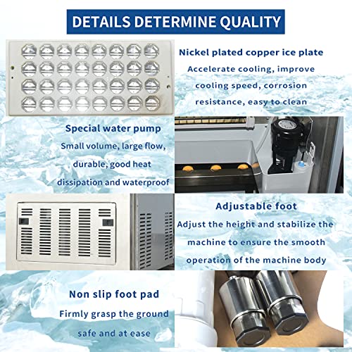 Máquina fabricadora de hielo comercial cilíndrica 77 LBS/24H miniatura 3
