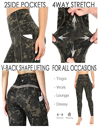 image for ODODOS Women's Out Pockets High Waisted Pattern Yoga Pants, Workout Sp