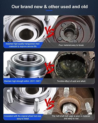 Image of ECCPP 515093 Wheel Bearing Hub Assembly for Hummer H3 2006-2010 | for Hummer H3T 2009-2010 6 lugs w /ABS Sensor Pre-Greased Sealed