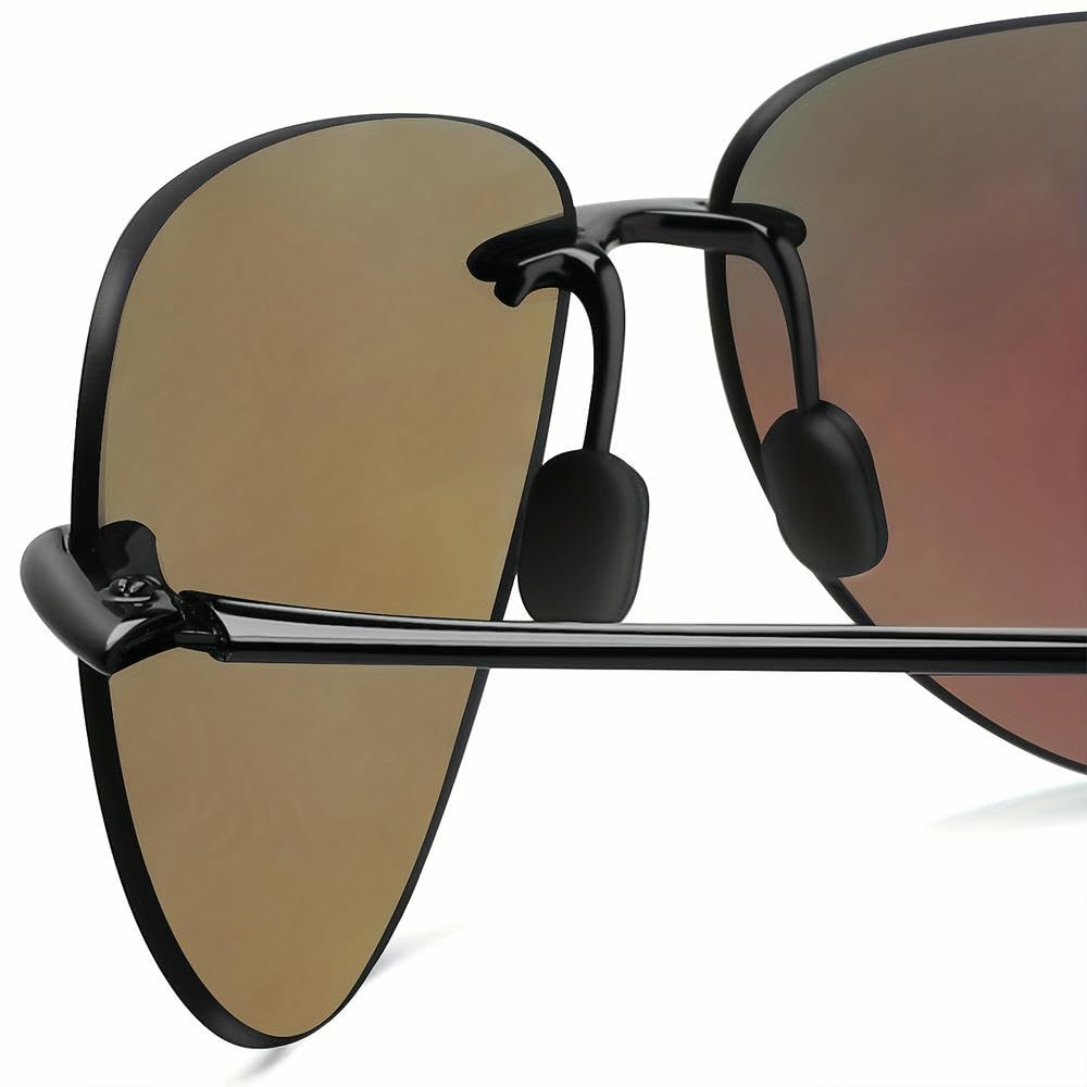ZBDZSW Okulary przeciwsłoneczne sportowe dla mężczyzn i kobiet Tr90 bezramkowe do biegania, wędkowania, golfa, surfowania, jazdy
