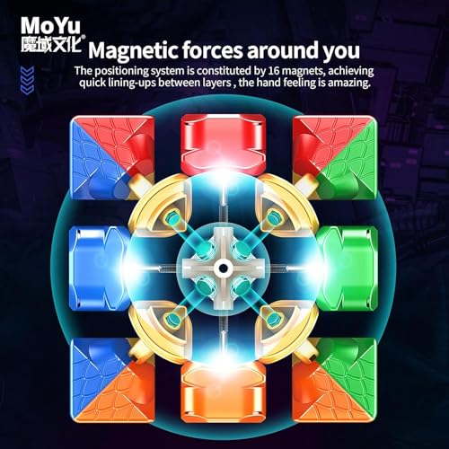 Image of HAWKISTER Kid Moyu Super RS3M 2022 3X3 Magnetic Speed Cube, Moyu RS3 M Magnetic Professional 3X3 Stickerless Speed Cube, Upgraded Ver. Of The Moyu RS3M 2021 & 2020,Super RS 3M Series Magnetic Version