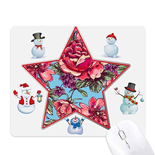 Tapis de souris motif bonhomme de neige et ciel étoilé cadeau idéal