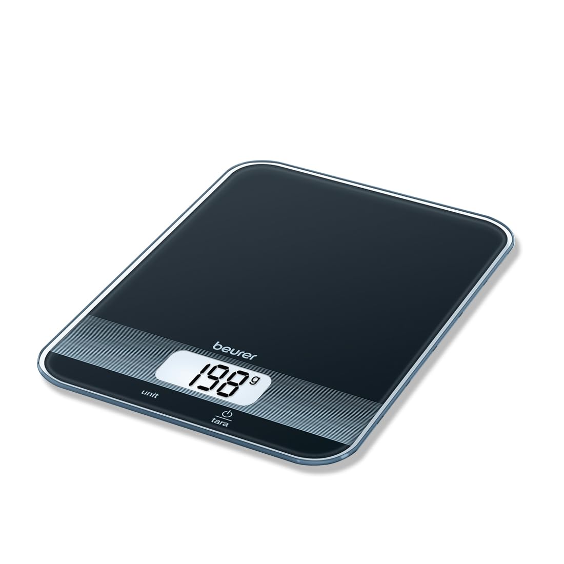 Black KS 19 Kitchen Scales with Modern Touch Key Operation