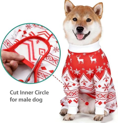 Image of Recovery Suit for Dogs After Surgery Dog Onesie Surgery Recovery Suit for Female Male Dogs Recovery Shirt for Abdominal Wounds or Skin Diseases Bodysuit Dogs Pajamas(CH,XXL)