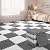 Nuanchu 32 Pcs Plush Foam Interlocking Floor Mat Climbing Area Rugs 11.8 x 11.8 Inch Square Soft Fluffy Tiles with Border Play Mat Flooring Tiles for Home Playroom Decoration (White, Gray)