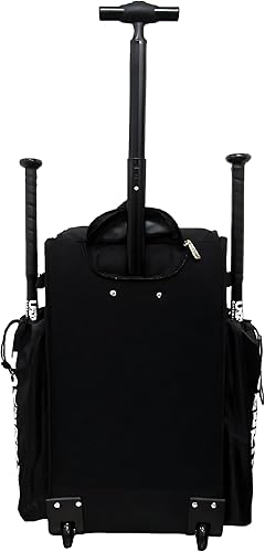 Miniatura 6 de No Mercy Bolsa de bate de béisbol con ruedas giratorias resistentes para juegos de viaje y práctica de juego, bolsa de almacenamiento de equipo para