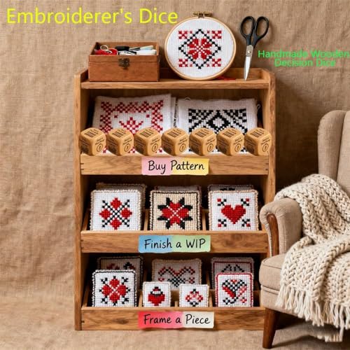 Dados de bordado Fun Dice accesorio de 6 caras para tejer 5